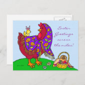 イースターヘンウクライナフォークアートバイヴェラトレムバッハ シーズンポストカード (正面/裏面)
