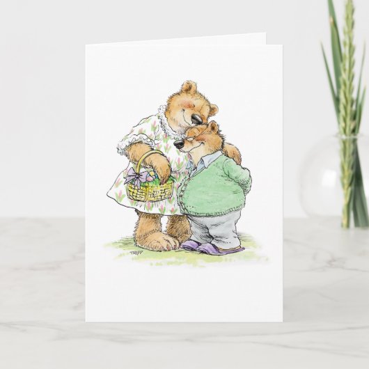 イースターベアハグカード カード (正面)