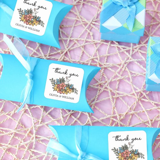 イースターベイビーシャワーのお礼 スクエアシール