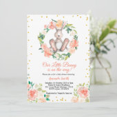 イースターベイビーシャワーのためにリトルバニーがやってくる 招待状 (スタンド正面)