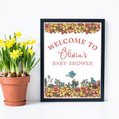 イースターベイビーシャワーウェルカムテーブルサイン ポスター