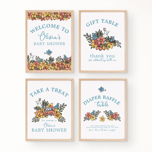 イースターベイビーシャワーフレームテーブルシンボルや象徴