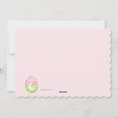 イースターベビーの写真の誕生の発表 シーズンカード (裏面)