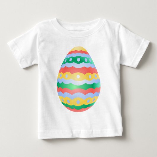 イースターベビーシャツかわいい幼児イースターエッグTシャツ ベビーTシャツ (正面)