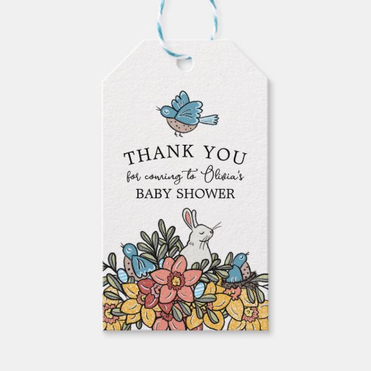 イースターベビーシャワーありがとう好意ギフトラベル ギフトタグ (正面)