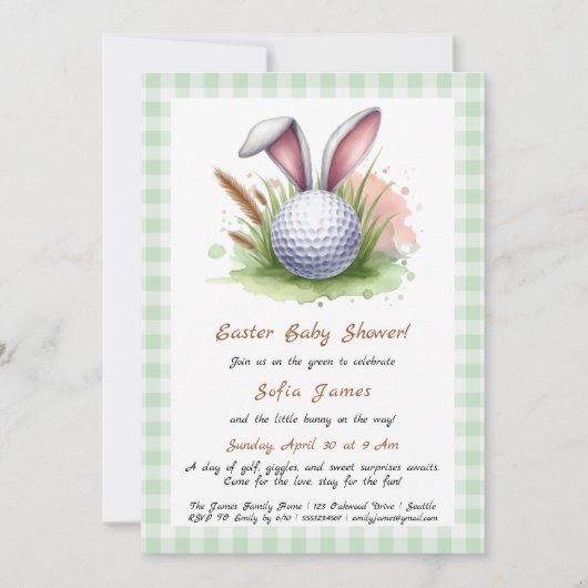 イースターベビーシャワー招待状 招待状 (正面)