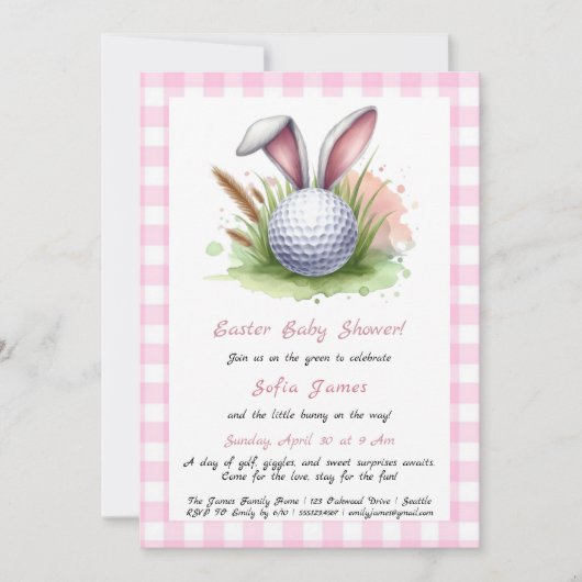 イースターベビーシャワー招待状 招待状 (正面)