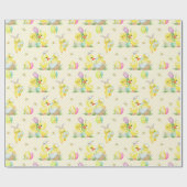 イースターベビーチックスとアヒル ラッピングペーパー (フラット)