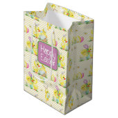 イースターベビーチックスとダックス中抱き枕 ミディアムペーパーバッグ (正面アングル)