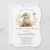 イースターベビーバニー春ベビーシャワー招待状 招待状 (正面)