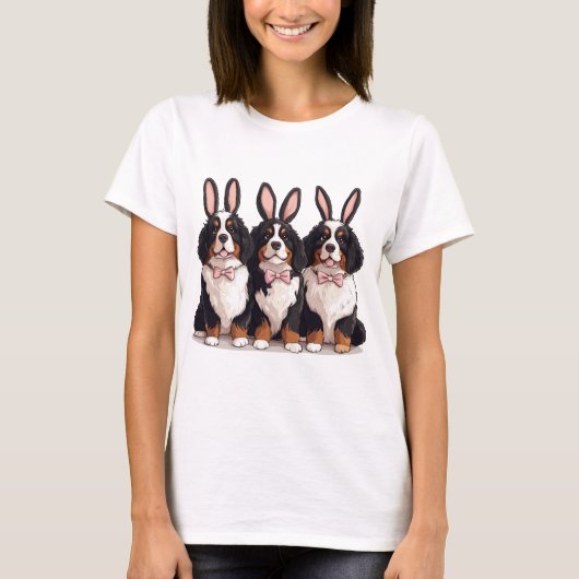 イースターベルネーズマウンテンドッグ Tシャツ (正面)