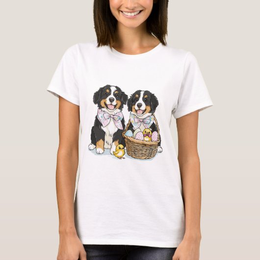 イースターベルネーズマウンテンドッグ Tシャツ (正面)