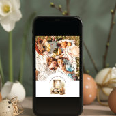 イースターベージュパーソナライズされた写真 シーズンカード