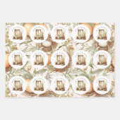 イースターベージュヴィンテージファミリー名 ラッピングペーパーシート (正面)