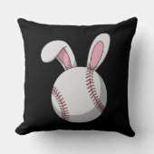 イースターベースボールバニーかわいいウサギの耳 クッション (正面)
