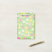 イースターホリデーうさぎ花 ポストイット (デスク上)