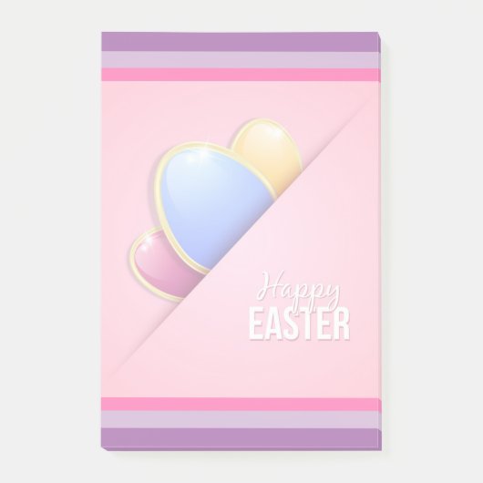 イースターホリデーうさぎ花 ポストイット (正面)