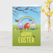 イースターホリデーのグリーティングカード カード (黄色い花)