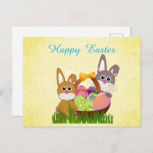 イースターホリデーはが子供へき ポストカード (正面/裏面)
