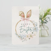 イースターホリデーカードとバニー耳&フローラデコール シーズンカード (スタンド正面)
