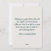 イースターホリデーカードとバニー耳&フローラデコール シーズンカード (裏面)