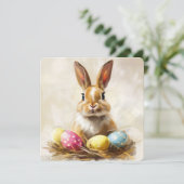 イースターホリデーカード かわいいウサギ シーズンカード (スタンド正面)