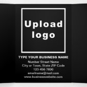 イースターホリデービジネスブラックトリフォールドホリデーカード 三つ折りクリスマスカード (内部中)