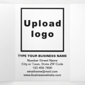 イースターホリデービジネスホワイトトリフォールドホリデーカード 三つ折りクリスマスカード (内部中)