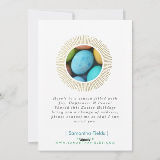 イースターホリデー不動産仲介業者グリーティングポストカード シーズンカード (裏面)