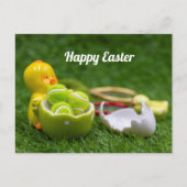 イースターホリデー用テニスボール（テニスエッグ付き） シーズンポストカード (正面)