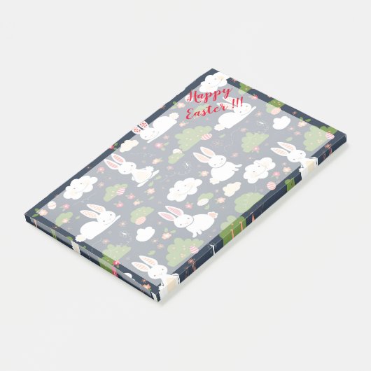 イースターホリデー　トレンディーバニー　フラワル ポストイット (アングル)