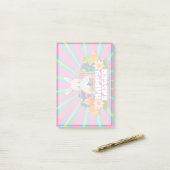 イースターホリデー　トレンディーバニー　フラワル ポストイット (デスク上)