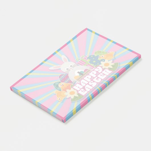 イースターホリデー　トレンディーバニー　フラワル ポストイット (アングル)