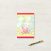 イースターホリデー ハッピーバニー フローラル ポストイット (デスク上)