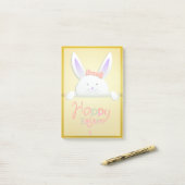 イースターホリデー ファッショナブル ウサギ 花柄 ポストイット (デスク上)