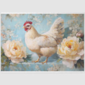 イースターホワイトチキンイエローのバラが切り離される 薄葉紙 (正面)