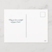 イースターホワイトリリクロスイラストレーション シーズンポストカード (裏面)