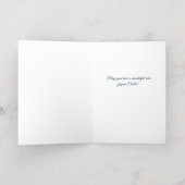 イースターホワイトリリクロスイラストレーション 箔シーズンカード (内側レイダウン)