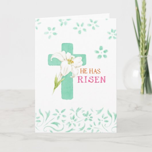 イースターホワイトリリークロス聖なる書物、 経典心地よい平和 カード (正面)