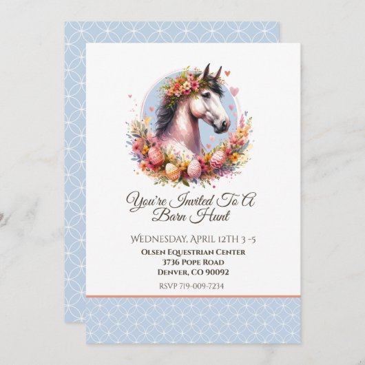 イースターホース 招待状 (正面/裏面)