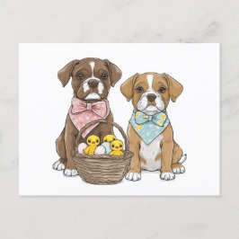 イースターボクサー犬 シーズンポストカード