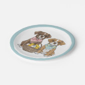 イースターボクサー犬 ペーパープレート (アングル)