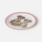 イースターボクサー犬 ペーパープレート (アングル)