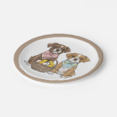 イースターボクサー犬 ペーパープレート (アングル)