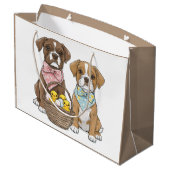 イースターボクサー犬 ラージペーパーバッグ (裏面アングル)