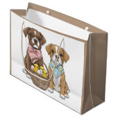 イースターボクサー犬 ラージペーパーバッグ (正面アングル)