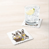 イースターボストンテリア犬 ペーパーコースター (インサイチュ)