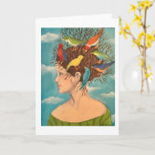 イースターボンネット カード (黄色い花)