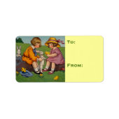 イースターボーイとガール ラベル (正面)