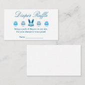 イースターボーイベビーシャワーおむつラッフル エンクロージャーカード (正面/裏面)